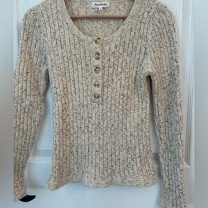 Heartloom Marled Henley Sweater